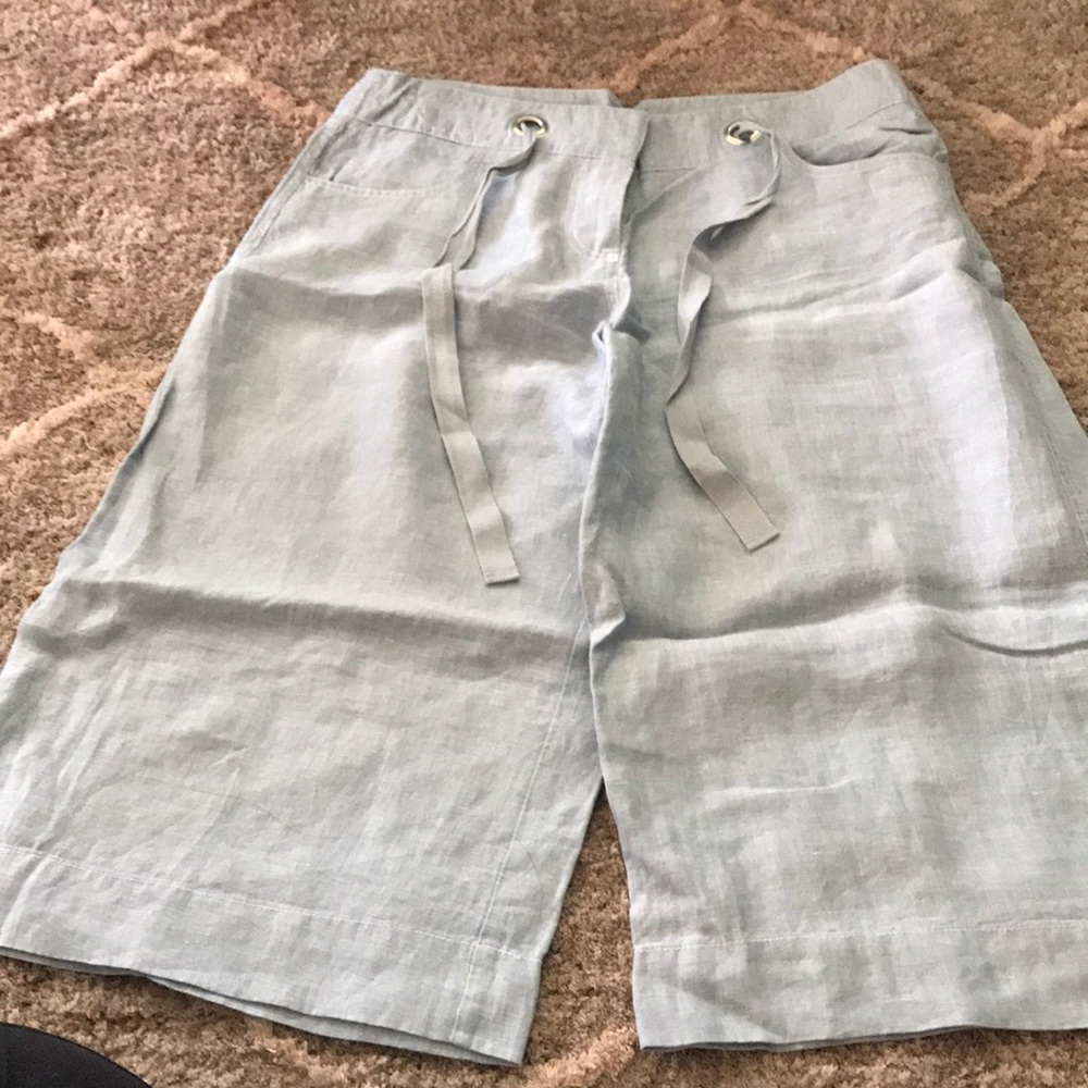 Linen cropped pants